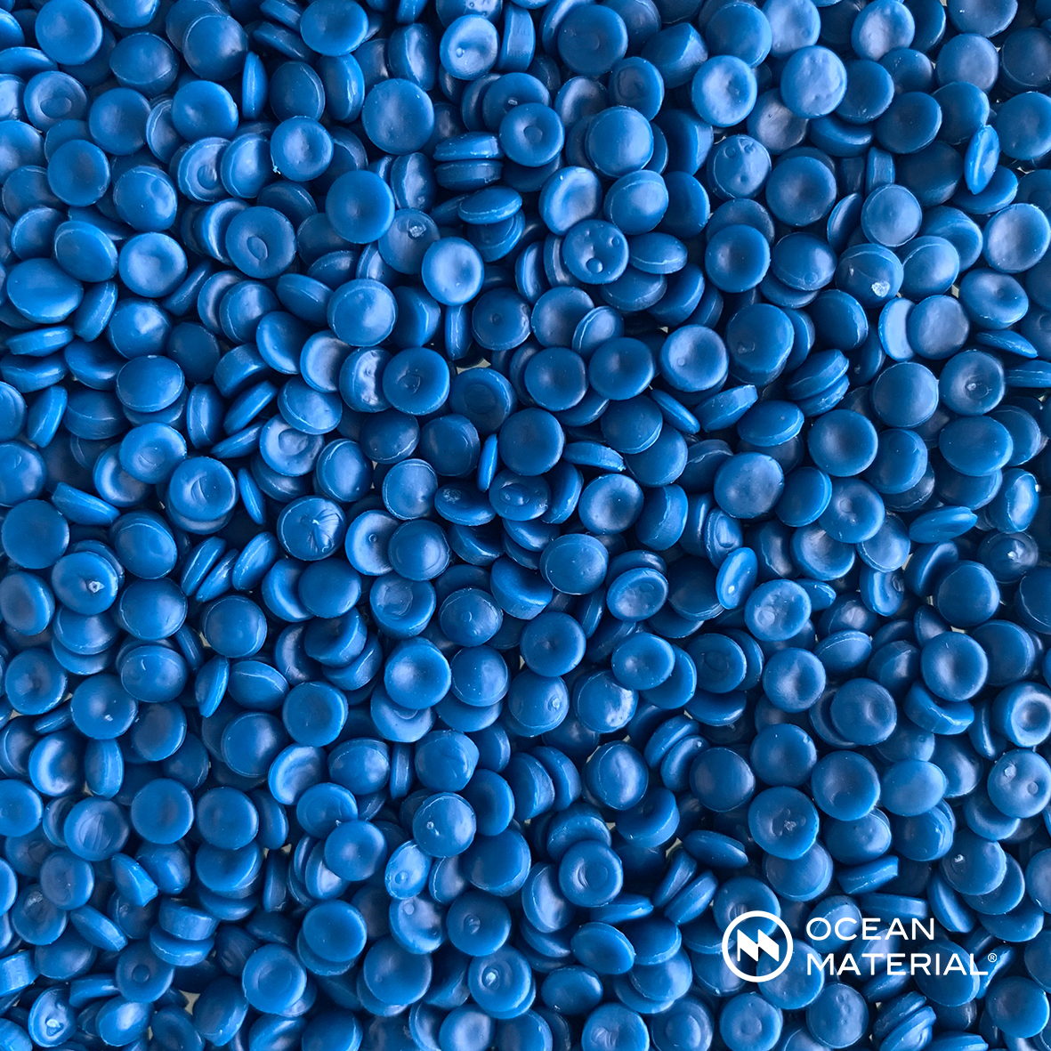 Ocean-Bound Blue HDPE Pellets – high-strength