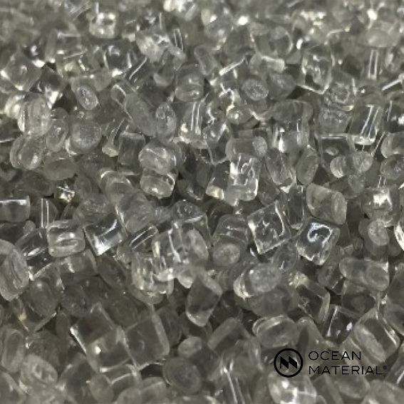 Recycled PET Pellets Clear from ocean-bound plastic – transparent