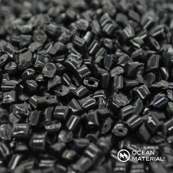 Recycled PP Pellet Black – high-impact